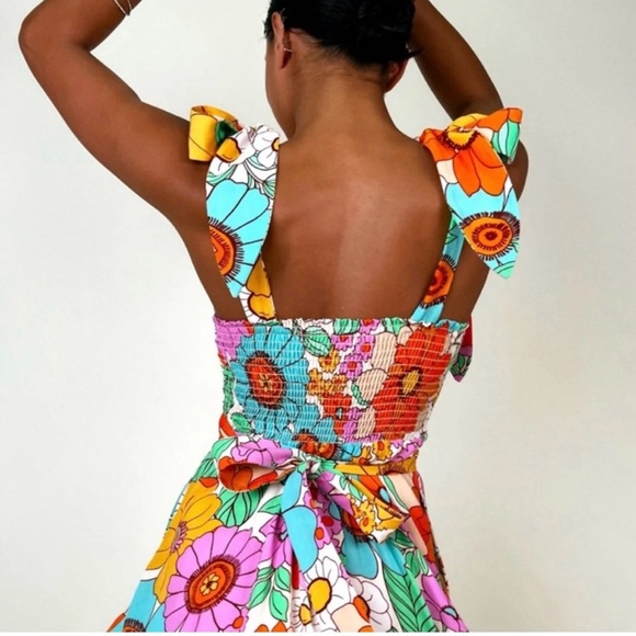 Show Me Your MuMu Claire Mini Dress in Flower Market - Picture 4 of 6